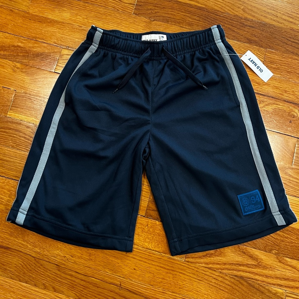 NWT Navy and grey striped basketball shorts